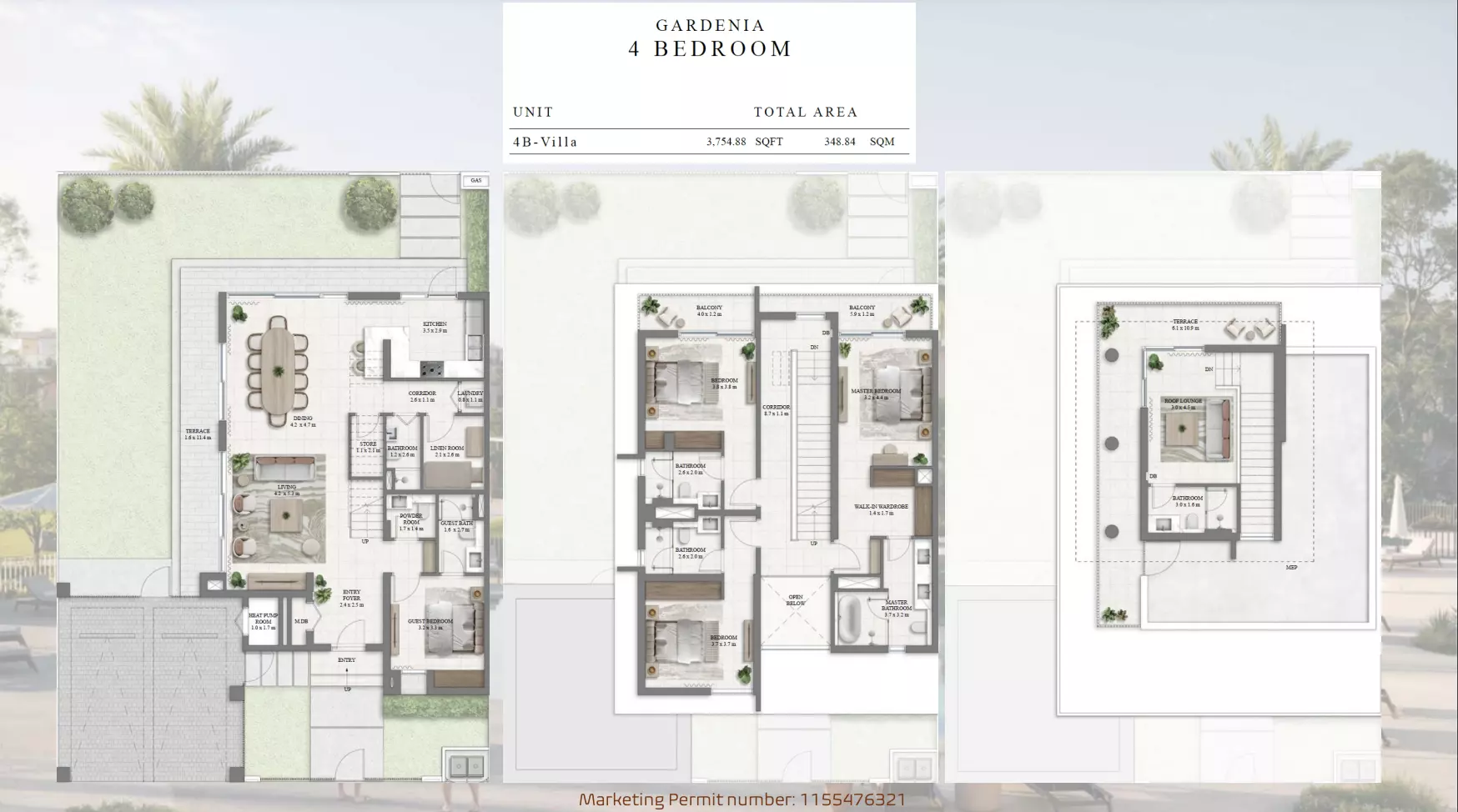 Farm Grove 4 Bedroom Villa (3,754 - 5,581 sq. ft.) Layout 1